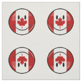 光沢のある微笑のカナダの旗 ファブリック (見本)