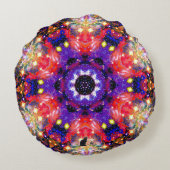 光沢のある恒星のカライド丸い枕 ラウンドクッション (裏面)