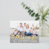 光沢のある恵みホリデーフォトカードはがき シーズンポストカード (スタンド正面)