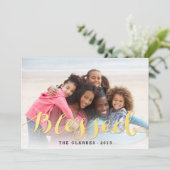 光沢のある恵み | 休日の写真カード シーズンカード (スタンド正面)