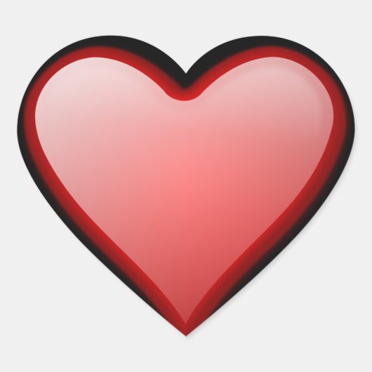 光沢のある愛のハートシール ハートシール (正面)