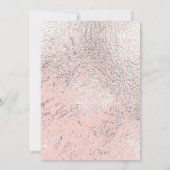 光沢のある抽象的なスイート16 シルバー ローズゴールド ID776 招待状 (裏面)