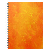 光沢のある明るい抽象芸術モザイクのオレンジ色の背景 ノートブック (正面)