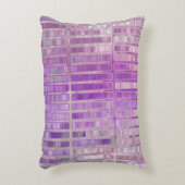 光沢のある明るい抽象芸術モザイクバイオレット背景 アクセントクッション (正面(垂直))
