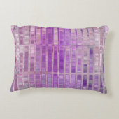 光沢のある明るい抽象芸術モザイクバイオレット背景 アクセントクッション (裏面)