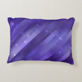 光沢のある明るい抽象芸術モザイクバイオレット背景 アクセントクッション (裏面)