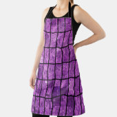光沢のある明るい抽象芸術モザイクバイオレット背景 エプロン (インサイチュ)