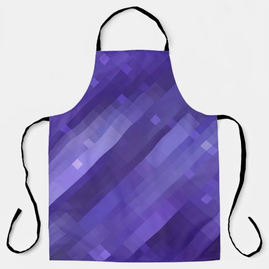 光沢のある明るい抽象芸術モザイクバイオレット背景 エプロン (正面)