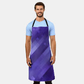 光沢のある明るい抽象芸術モザイクバイオレット背景 エプロン (着用した状態)