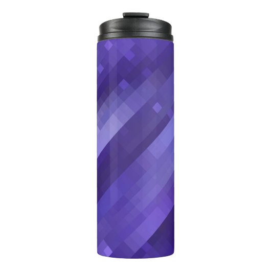 光沢のある明るい抽象芸術モザイクバイオレット背景 タンブラー (正面)
