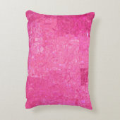 光沢のある明るい抽象芸術モザイクピンクの背景 アクセントクッション (裏面(縦))
