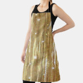 光沢のある明るい抽象芸術モザイク黄金の背景 エプロン (インサイチュ)