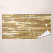 光沢のある明るい抽象芸術モザイク黄金の背景 バスタオル (バスタオル)