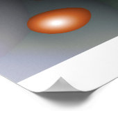 光沢のある桃の殻 ポスター (角)