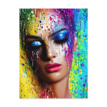 光沢のある滑らかなガラス絵を描ブブラシのストローク滴下