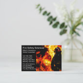 光沢のある火災安全製品サービス名刺 名刺 (スタンド正面)