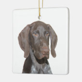 光沢のある灰色のクリスマスオーナメント セラミックオーナメント (左)