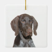 光沢のある灰色のクリスマスオーナメント セラミックオーナメント (裏面)