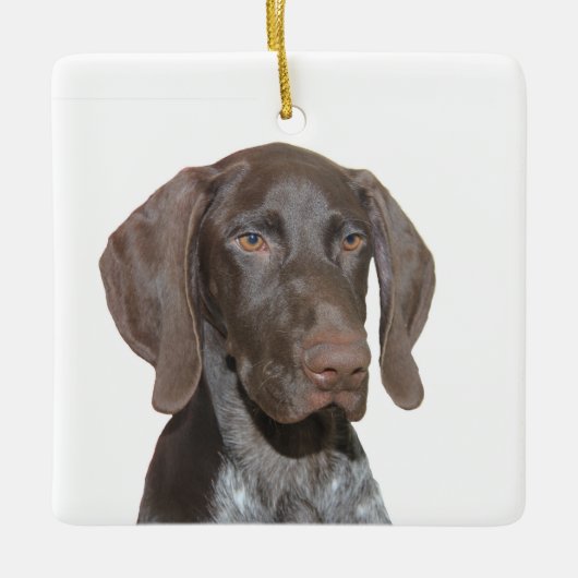 光沢のある灰色のクリスマスオーナメント セラミックオーナメント (正面)