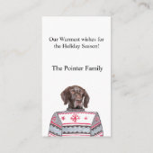 光沢のある灰色の醜いクリスマスセーター エンクロージャーカード (裏面)