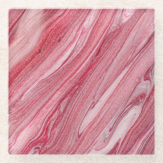 光沢のある爪、 ネイルの光沢：テクスチャ付き背景 ガラスコースター (正面)