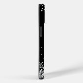 光沢のある白いグレーのグリッターブラック文字カスタマイズ Case-Mate iPhoneケース (裏面 / 右)