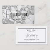 光沢のある白い大理石の石造りの名刺のテンプレート 名刺 (正面/裏面)