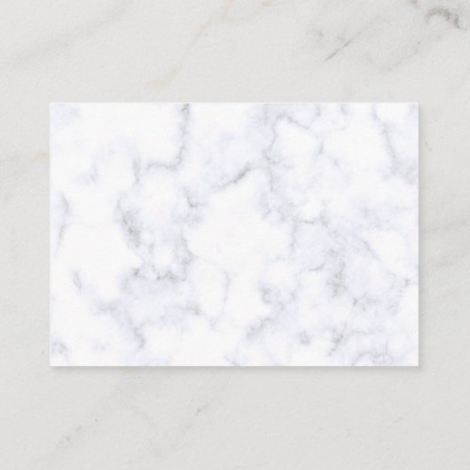 光沢のある白と黒の大理石球 エンクロージャーカード (裏面)