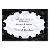 光沢のある白と黒の大理石球 テーブルナンバー (裏面)