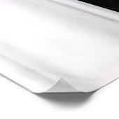 光沢のある白と黒の大理石球 ポスター (角)