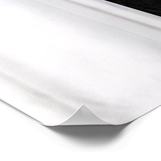 光沢のある白と黒の大理石球 ポスター (角)