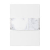 光沢のある白と黒の大理石球 招待状ベリーバンド (裏面例)