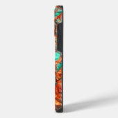 光沢のある皺の虹色のモノグラム iPhoneケース (左側面)
