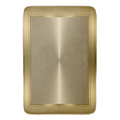 光沢のある研磨金属金ゴールド背景プリント バスマット (正面縦)