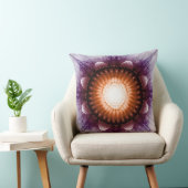 光沢のある神秘的な赤い紫のオーナメント クッション (椅子)