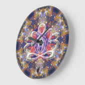 光沢のある禅蓮の時計 ラージ壁時計 (傾斜)