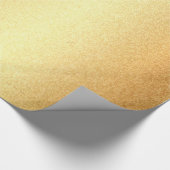 光沢のある粋でスタイリッシュな光沢があるフェイクな金ゴールドの一見のモダン ラッピングペーパー (角)