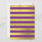 光沢のある紙吹雪卒業パーティー招待状プラム 招待状 (裏面)