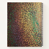 光沢のある紙吹雪数々の、色 ノートブック (裏面)