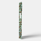 光沢のある緑に輝くヒョウのプリント Case-Mate iPhoneケース (裏面 / 右)