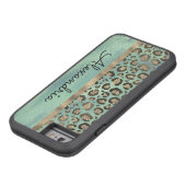 光沢のある緑に輝くヒョウのプリント Case-Mate iPhoneケース (底)