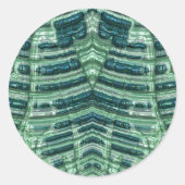 光沢のある緑の色合い~ラウンドクラシックステッカー ラウンドシール (正面)