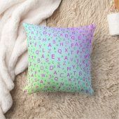 光沢のある色の文字 クッション (ブランケット)