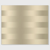 光沢のある色調のフェイク金ゴールドストライプパターン ラッピングペーパー (フラット)