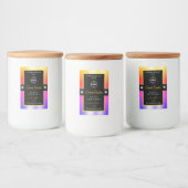 光沢のある色鮮やかなレインボーブラックロゴ製品ラベル フードラベル (ボトル)