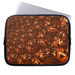 光沢のある茶色がかったサンゴとエンボス ラップトップスリーブ