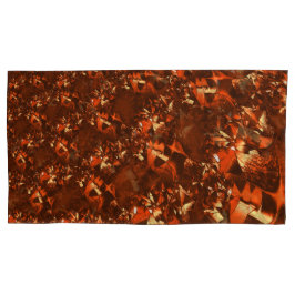 光沢のある茶色がかったサンゴとエンボス 枕カバー