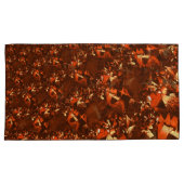 光沢のある茶色がかったサンゴとエンボス 枕カバー (正面右)