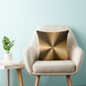 光沢のある茶色の金属ステンレス鋼の外観 クッション (椅子)