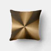 光沢のある茶色の金属ステンレス鋼の外観 クッション (裏面)